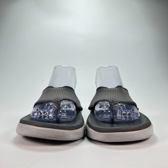 Skechers Goga Max Gray Casual Slip On Thong Flip Flops Sandals Women's Size 8 - Picture 2 of 10